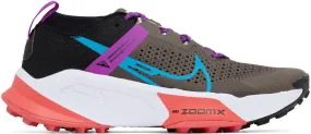 Nike Gray & Purple ZoomX Zegama Sneakers