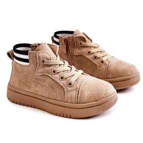 PA1 Children's High Sneakers Beige Boone With Zipper