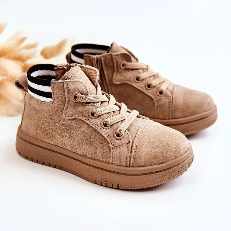 PA1 Children's High Sneakers Beige Boone With Zipper