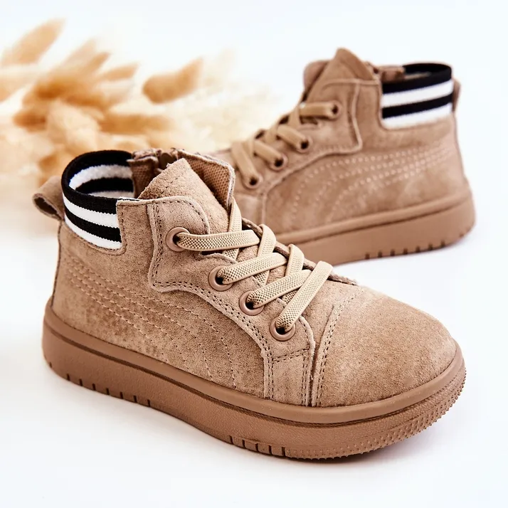 PA1 Children's High Sneakers Beige Boone With Zipper