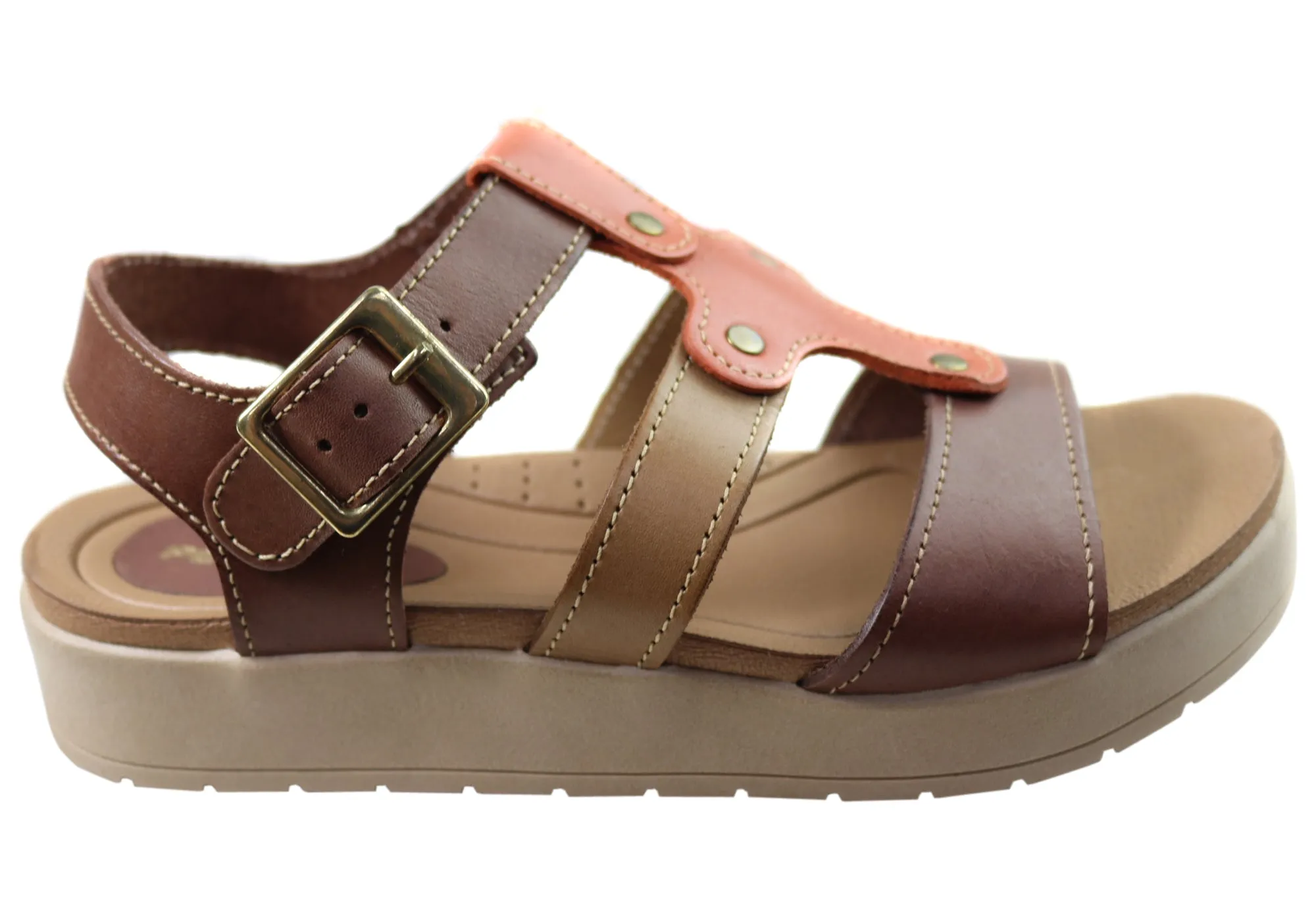 Pegada Atlas Womens Comfortable Leather Sandals Made In Brazil