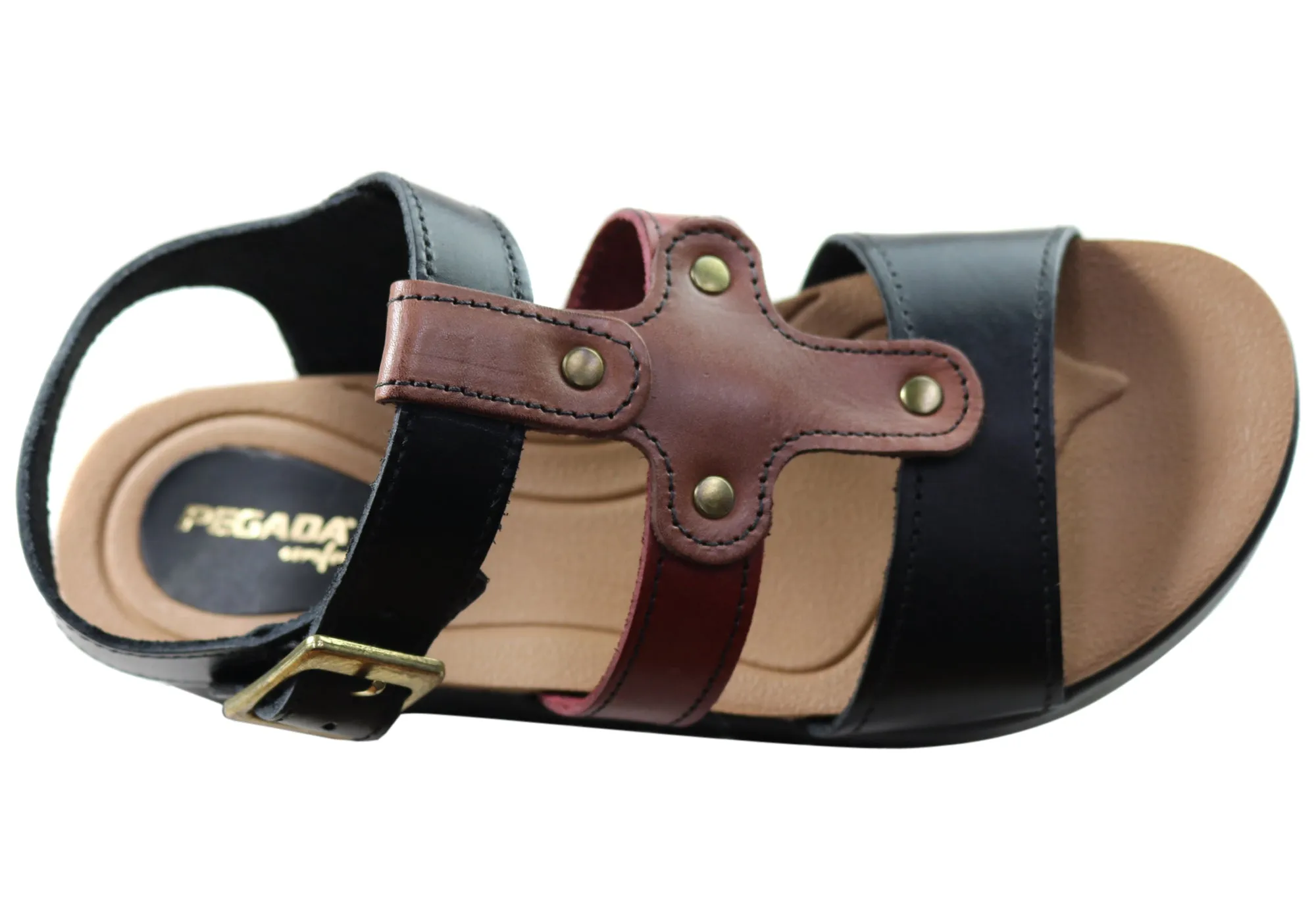 Pegada Atlas Womens Comfortable Leather Sandals Made In Brazil