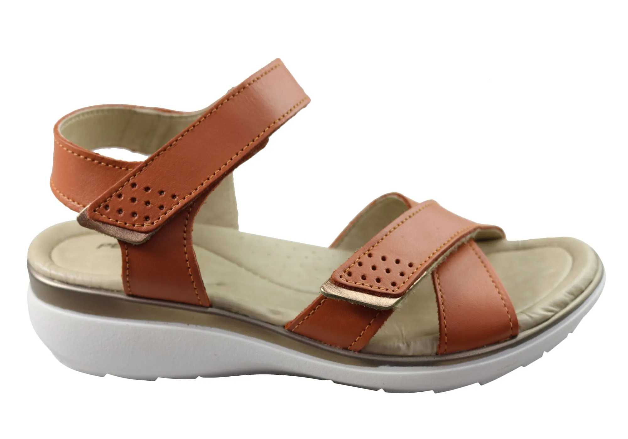 Pegada Kerala Womens Comfortable Leather Sandals Made In Brazil