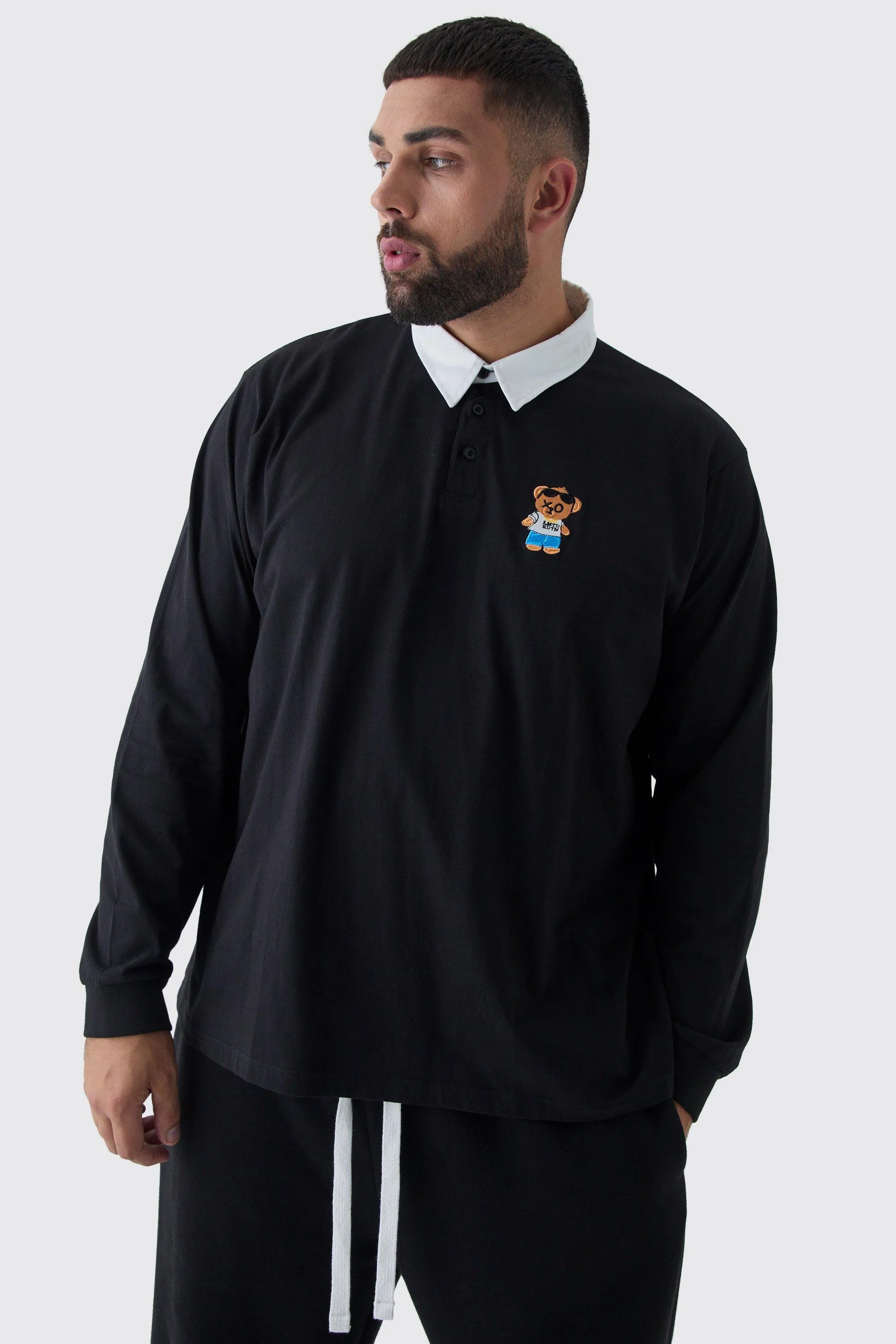 Plus Embroidered Rugby Polo