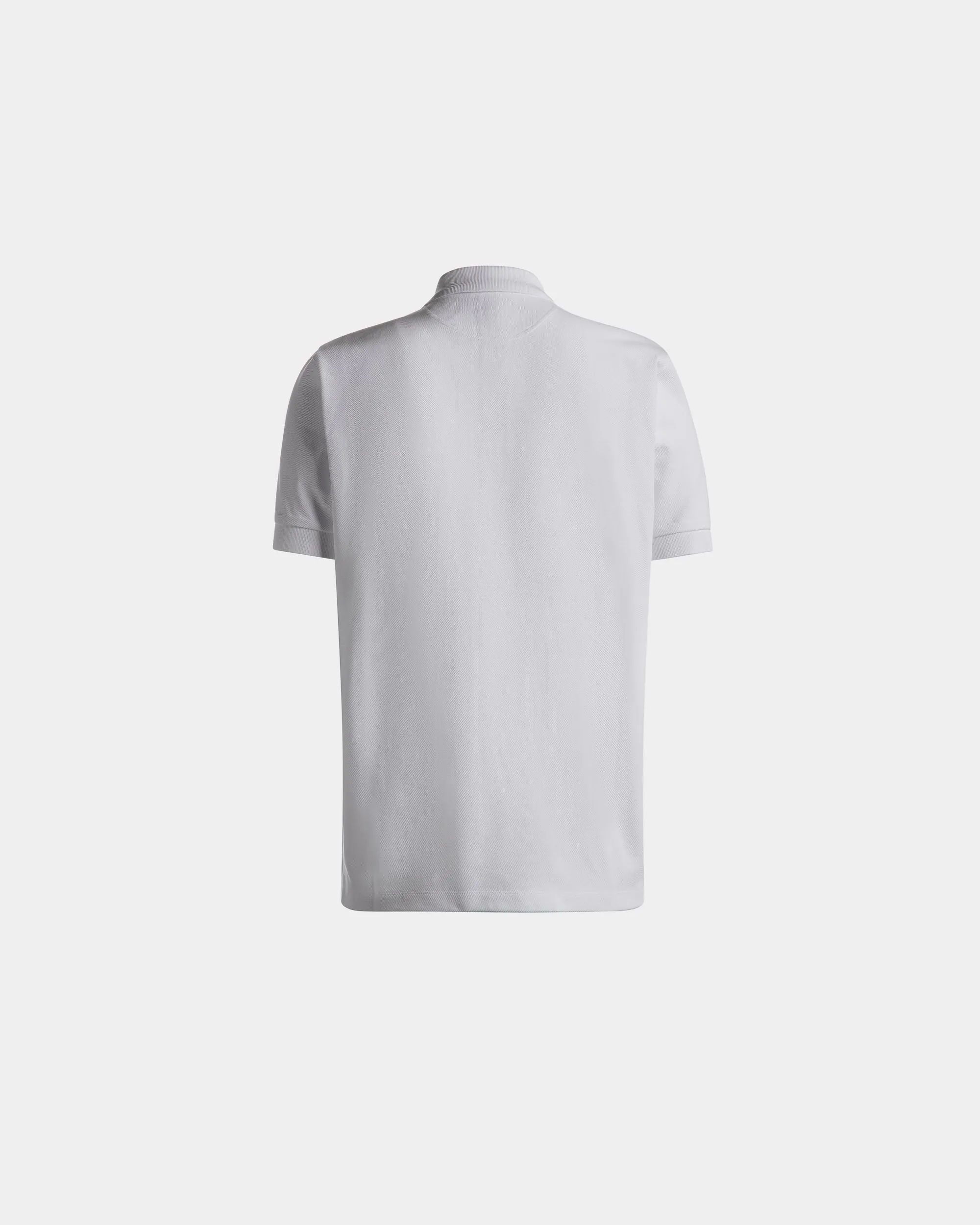 Polo Shirt in White Cotton 