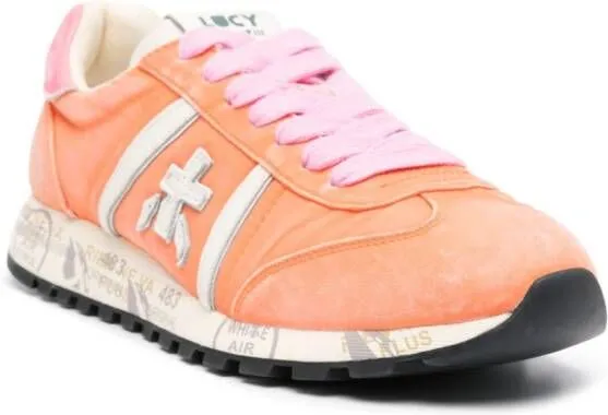 Premiata Lucy panelled sneakers Orange