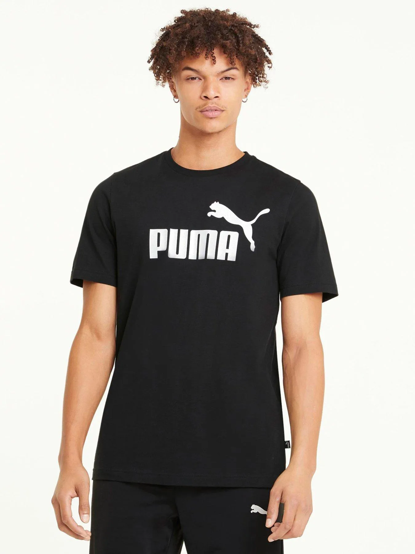 Puma Ess Big Logo Tee - Black