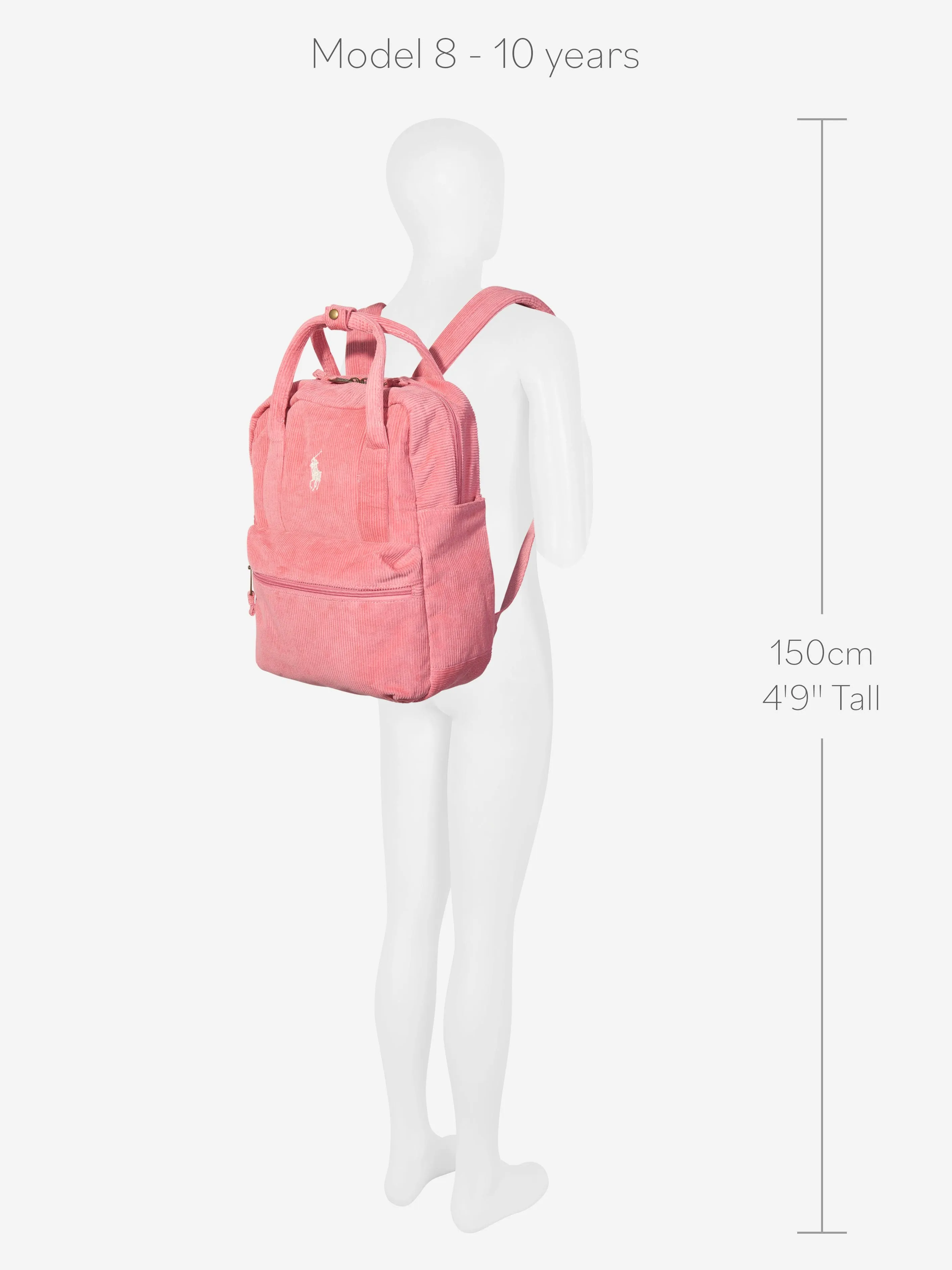 Ralph Lauren Girls Corduroy Backpack in Pink (38.1cm)