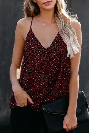 Red Leopard Racerback Tank Top