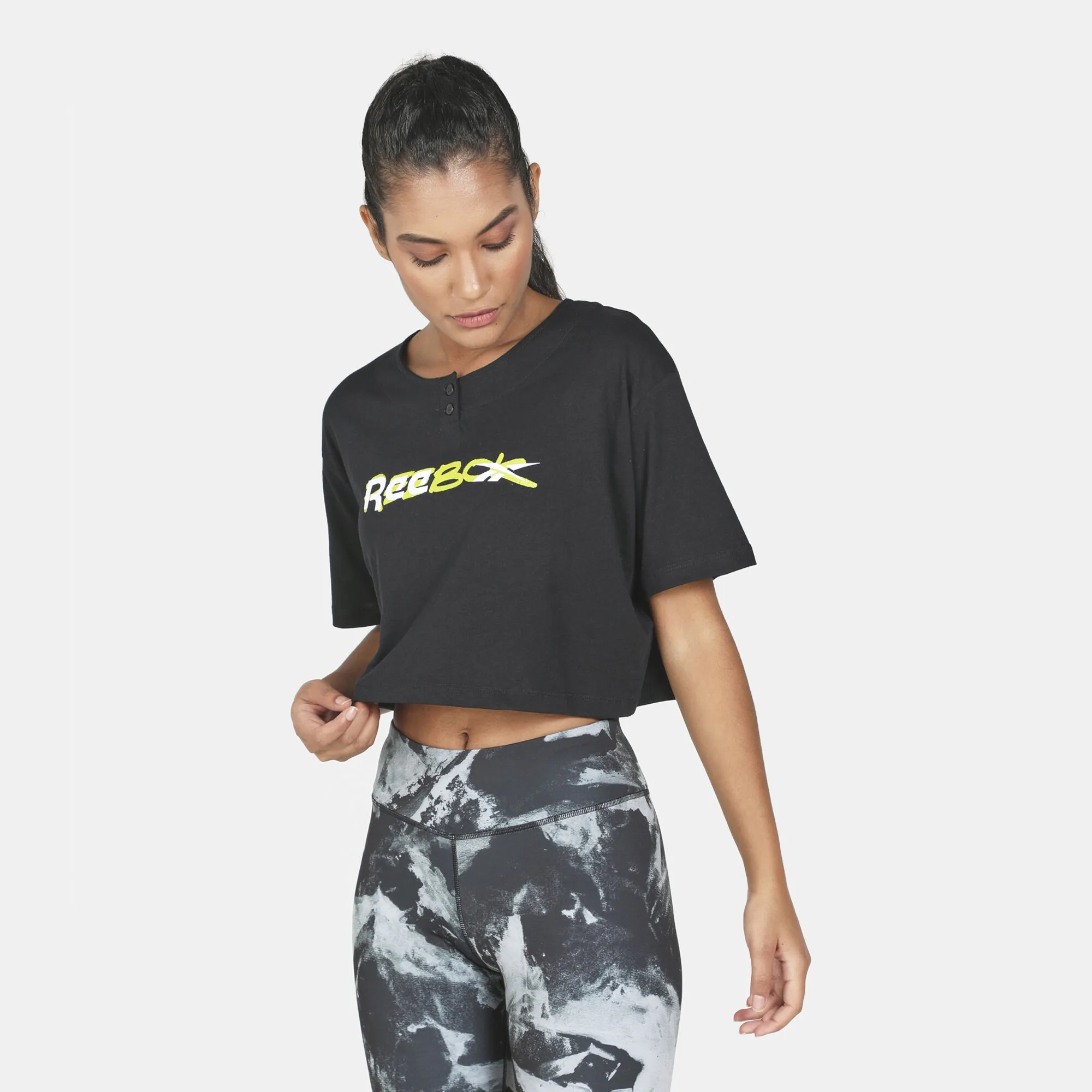 Reebok Women's Meet You There Cropped T-Shirt