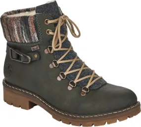 Rieker Forest Green Lace Up Boot