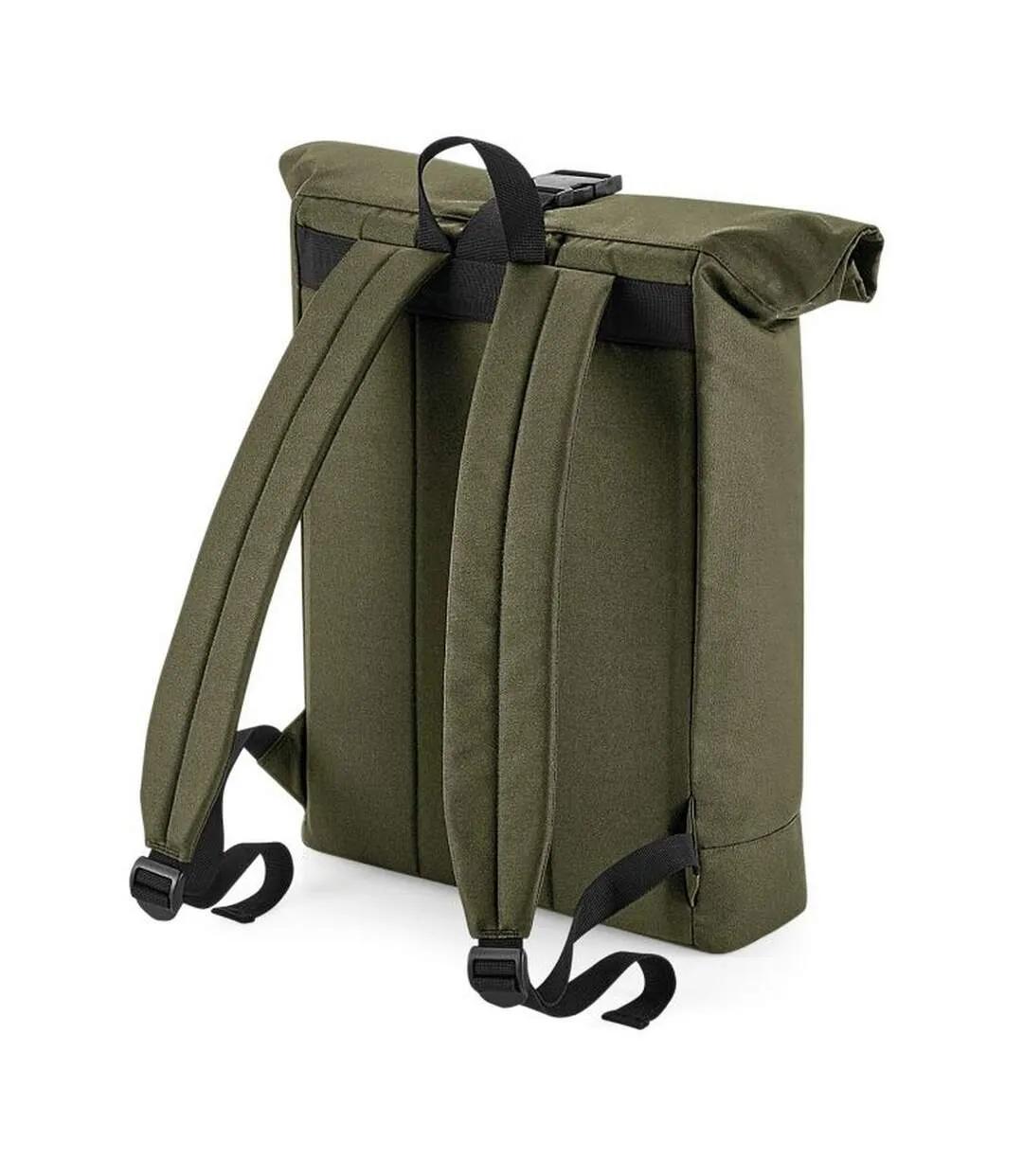 Roll top recycled backpack one size military green Bagbase