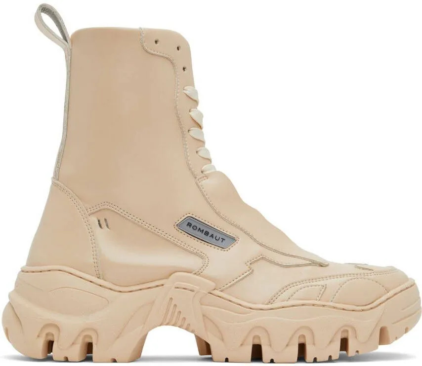 Rombaut SSENSE Exclusive Beige Boccaccio II High-Top Sneakers