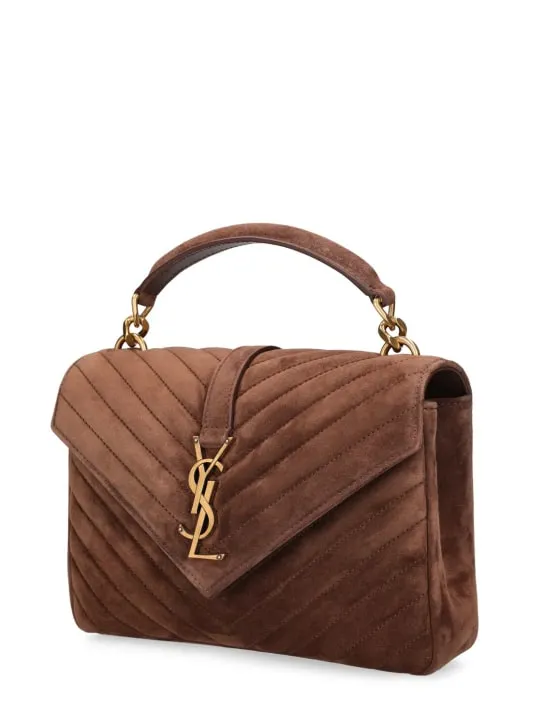 Saint Laurent   Medium College suede shoulder bag 