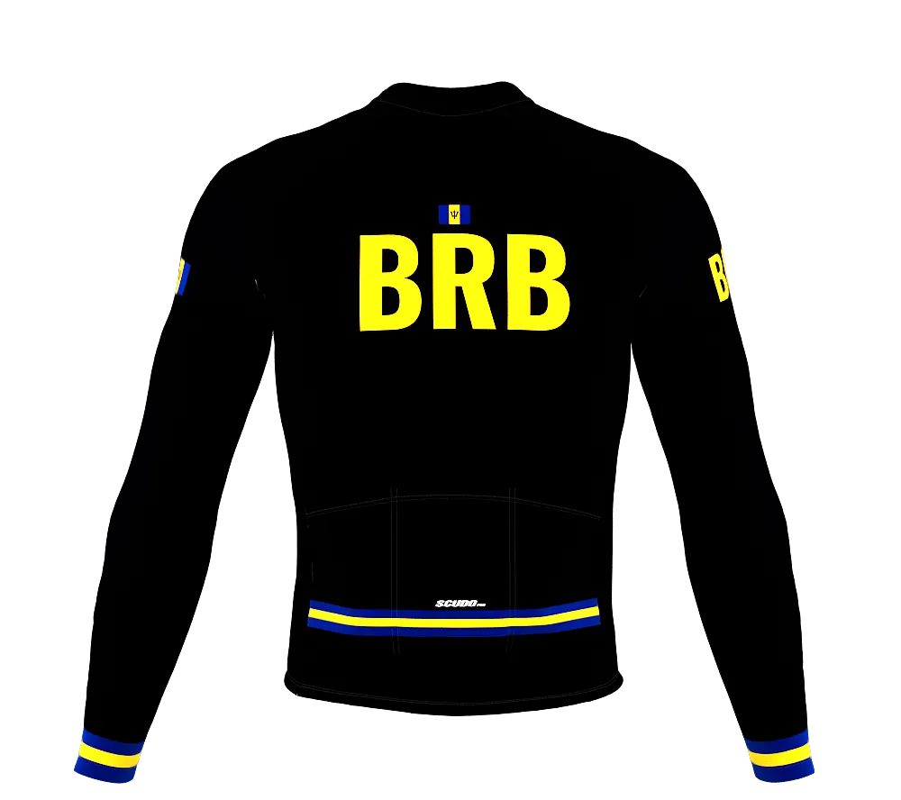 ScudoPro Pro Thermal Long Sleeve Cycling Jersey Country CODE Barbados Black | Men and Women