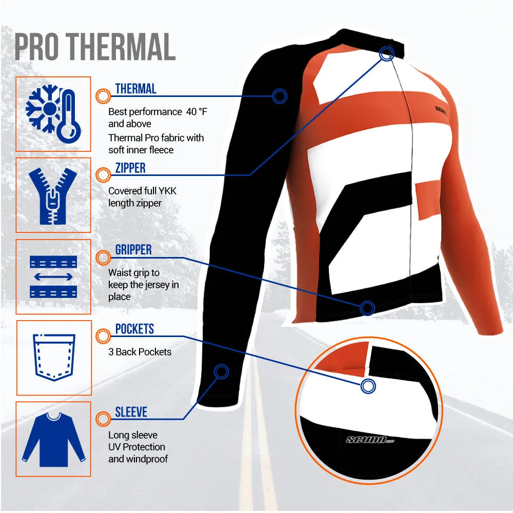 ScudoPro Pro Thermal Long Sleeve Cycling Jersey Country CODE Barbados Black | Men and Women