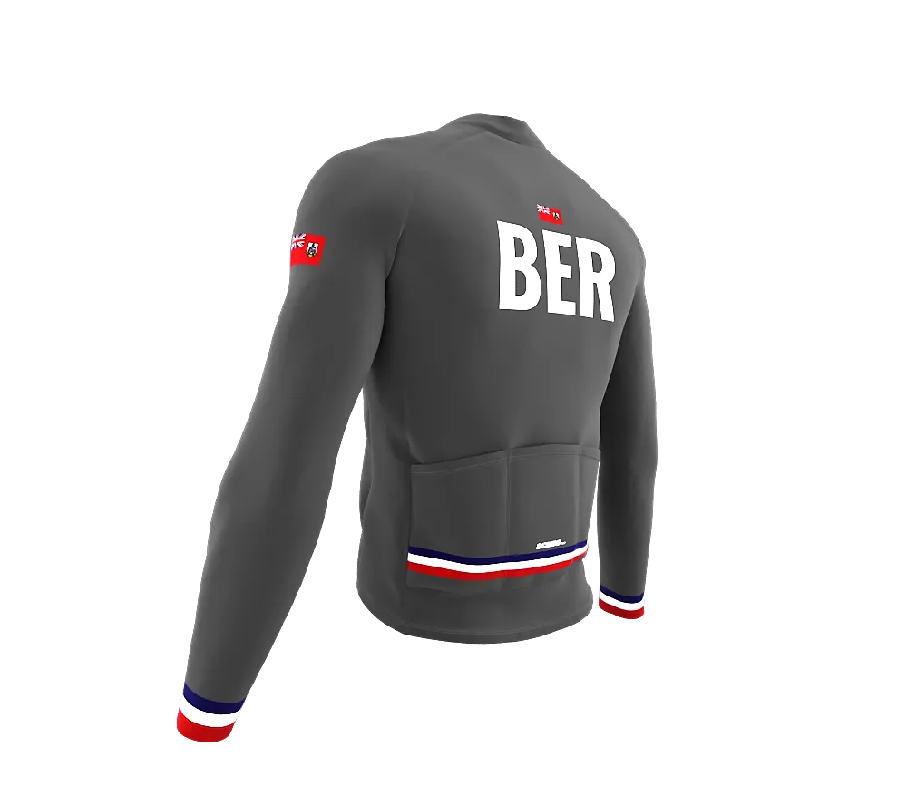 ScudoPro Pro Thermal Long Sleeve Cycling Jersey Country CODE Bermuda Gray | Men and Women