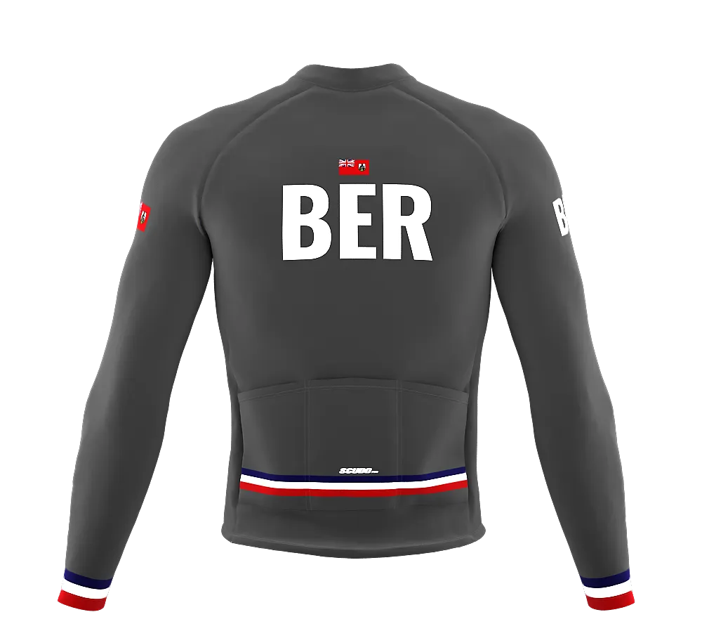 ScudoPro Pro Thermal Long Sleeve Cycling Jersey Country CODE Bermuda Gray | Men and Women