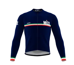 ScudoPro Pro Thermal Long Sleeve Cycling Jersey Country CODE Mexico Blue | Men and Women