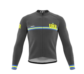 ScudoPro Pro Thermal Long Sleeve Cycling Jersey Country CODE Ukraine Gray | Men and Women