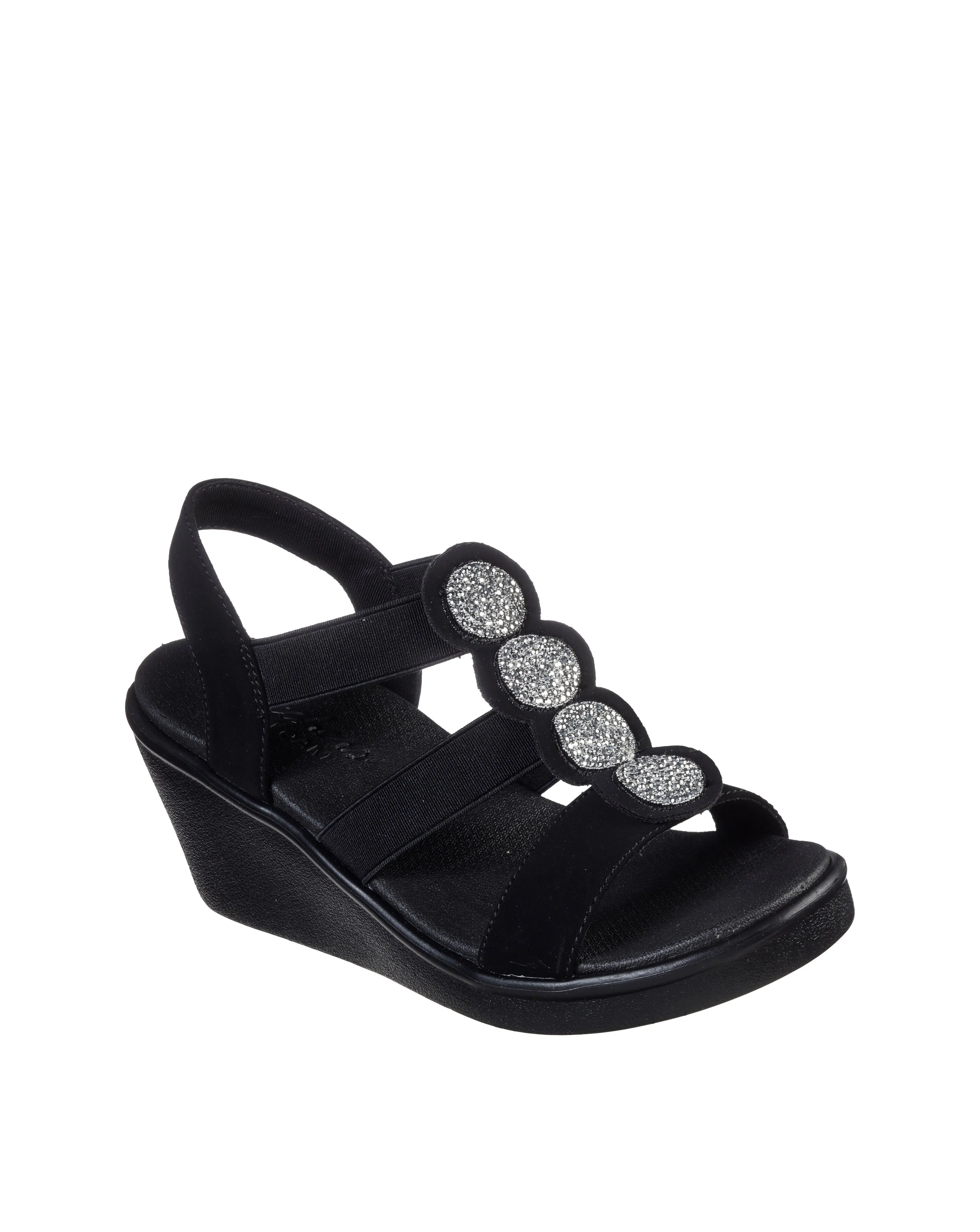 Skechers Rumble Camp Glam Wedge Sandals E Fit