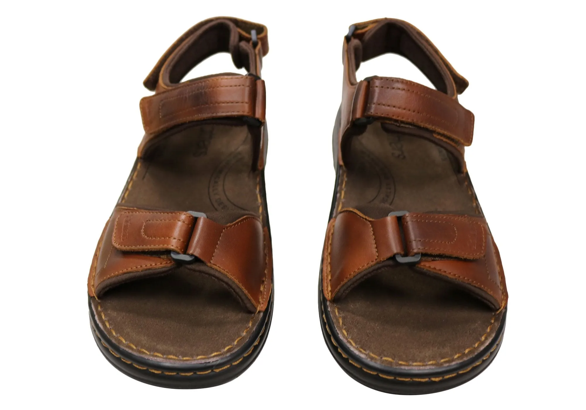 Slatters Tahiti Mens Comfortable Adjustable Leather Sandals