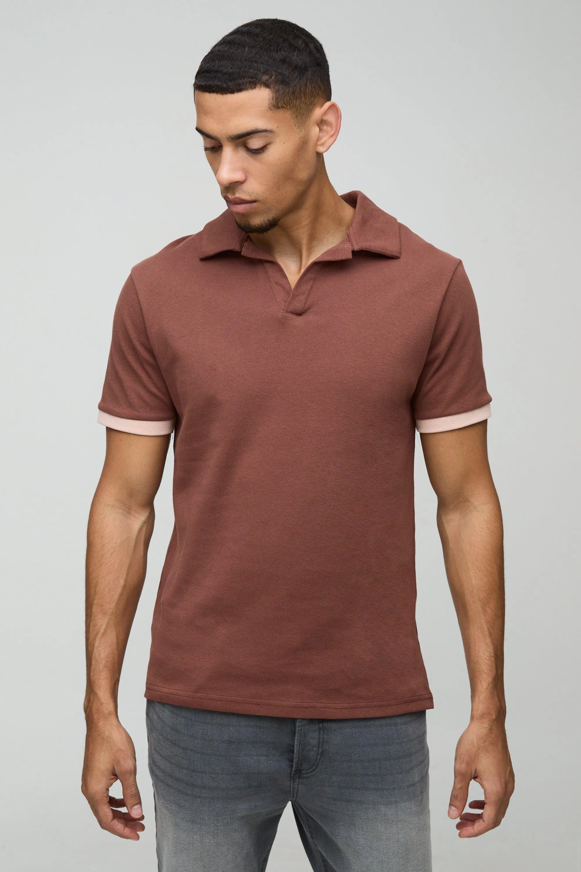 Slim Interlock Colour Block Polo