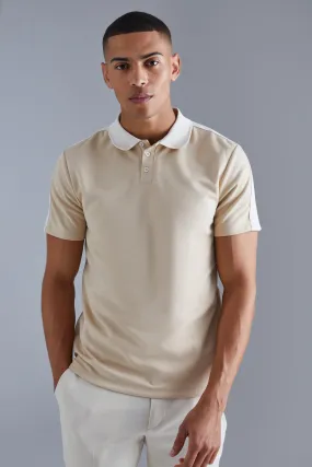 Slim Taped Interlock Polo