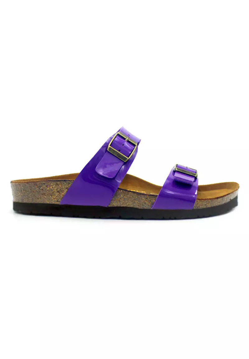 SoleSimple Glasgow - Glossy Purple Sandals & Flip Flops