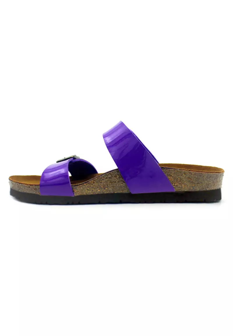 SoleSimple Glasgow - Glossy Purple Sandals & Flip Flops