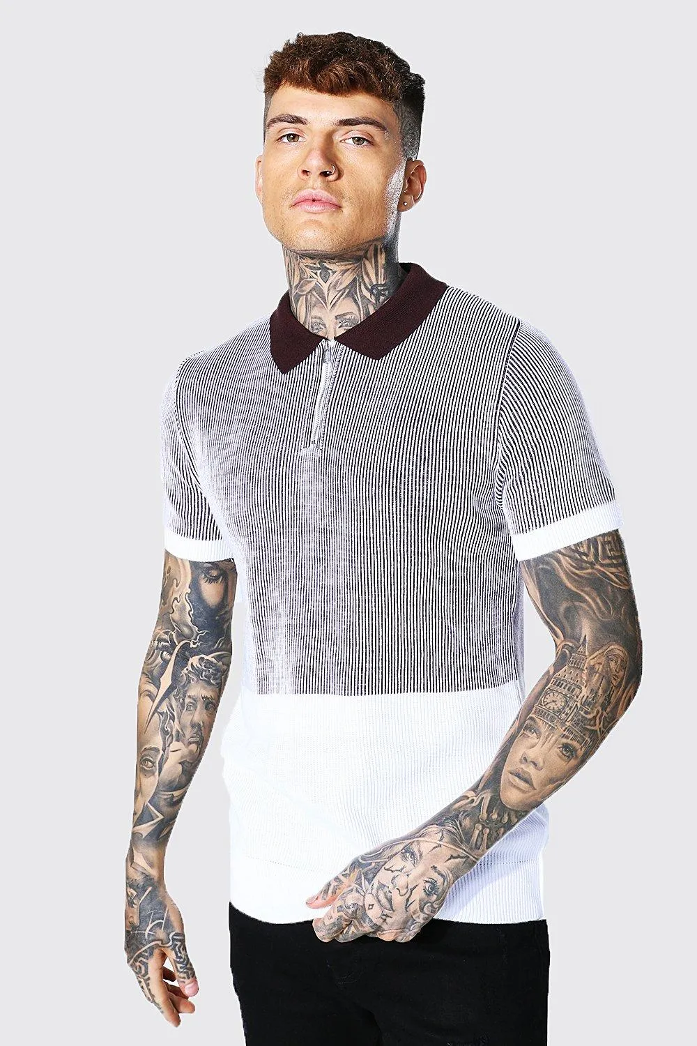 Spliced Knitted Polo