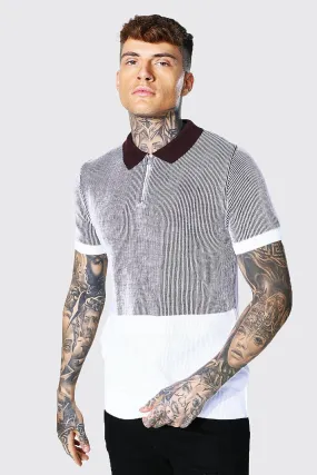 Spliced Knitted Polo