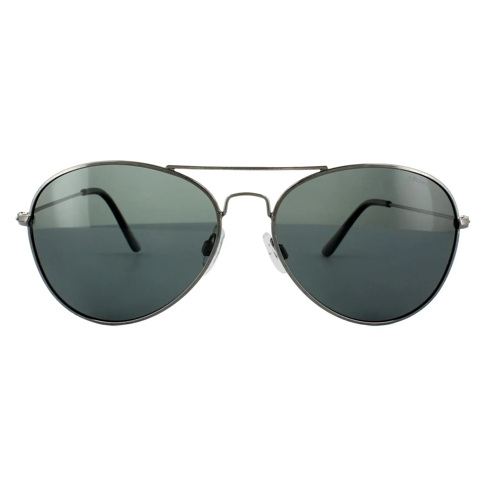 Sunglasses | Aviator Gunmetal Grey Blue Polarized Sunglasses | Polaroid