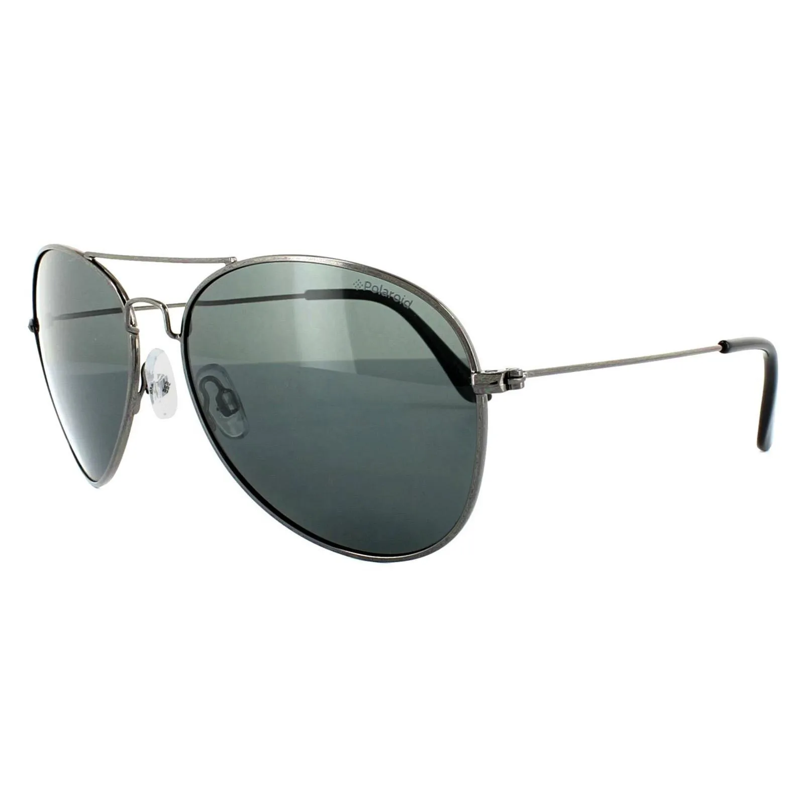 Sunglasses | Aviator Gunmetal Grey Blue Polarized Sunglasses | Polaroid