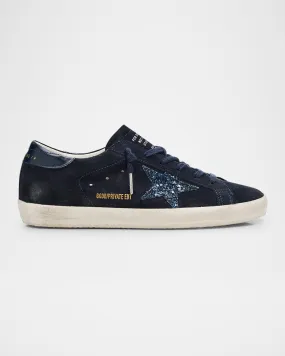 Superstar Glitter Suede Low-Top Sneakers