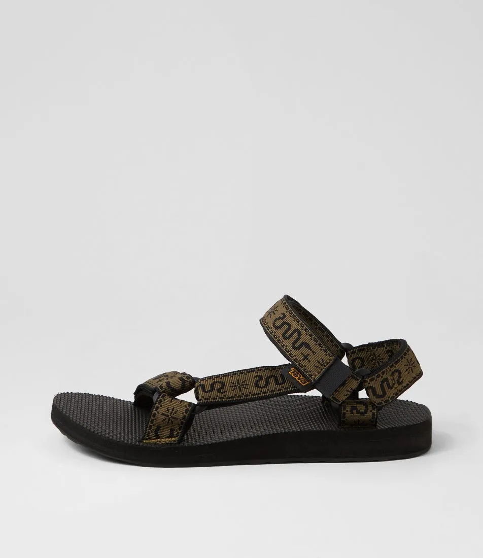 TEVA Original Uni Bandana Dark Olive Fabric Sandals