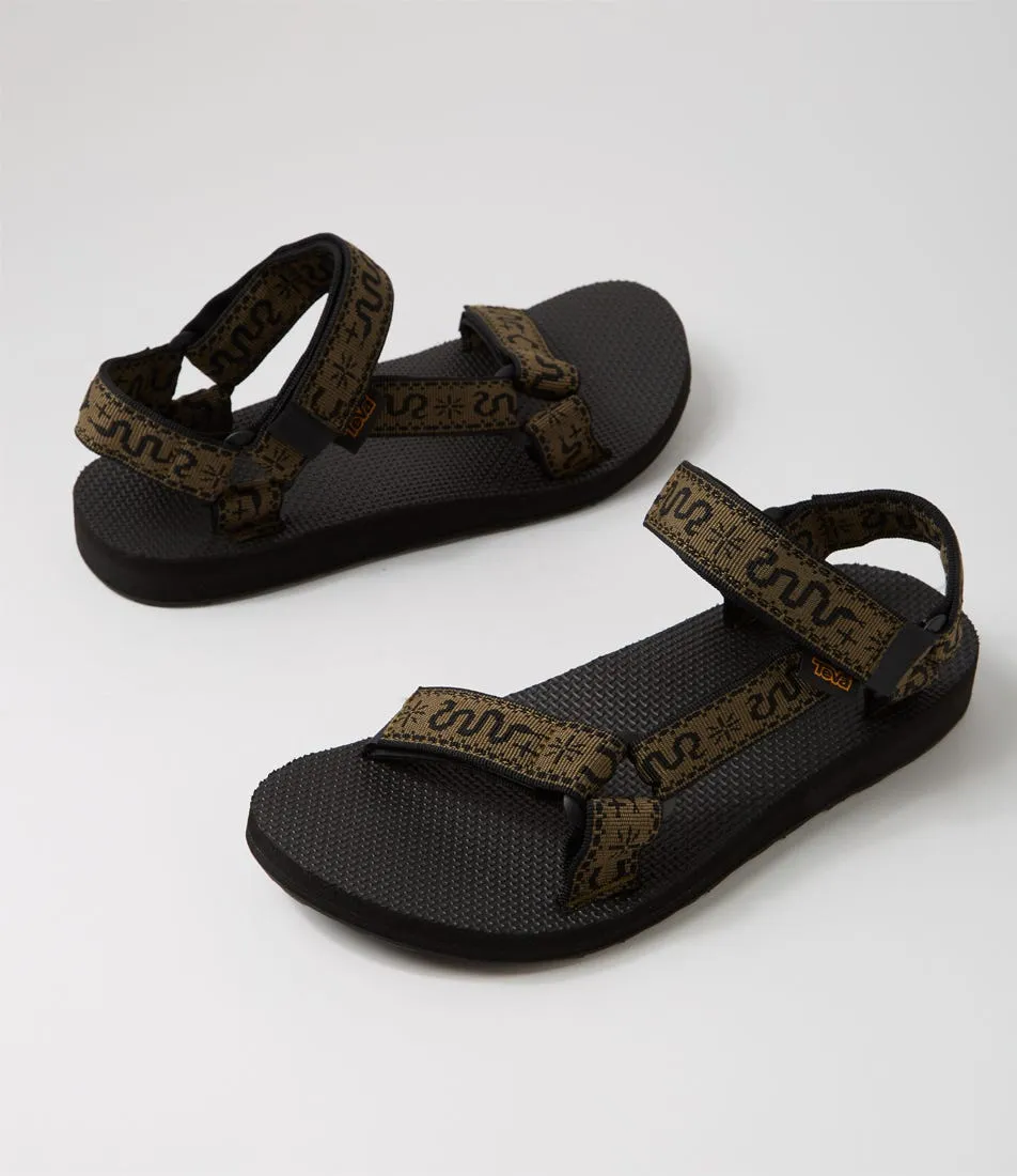 TEVA Original Uni Bandana Dark Olive Fabric Sandals