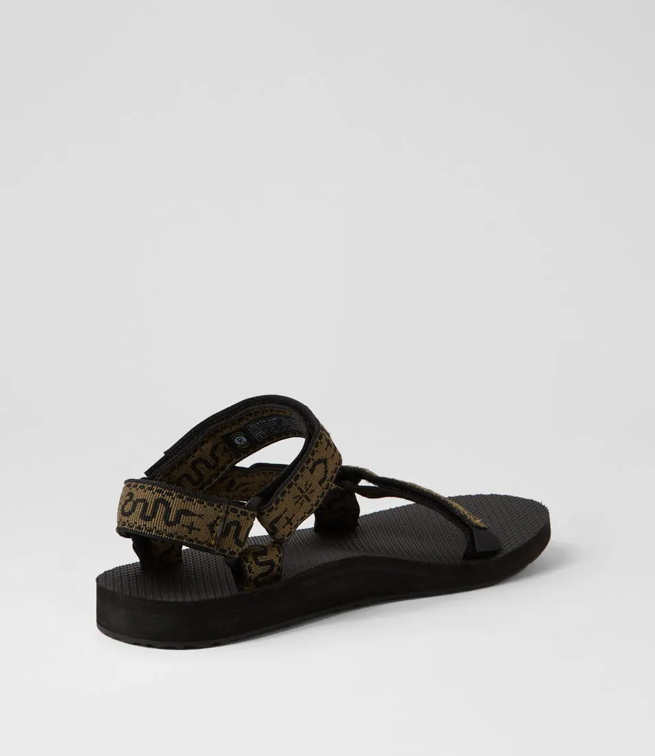 TEVA Original Uni Bandana Dark Olive Fabric Sandals