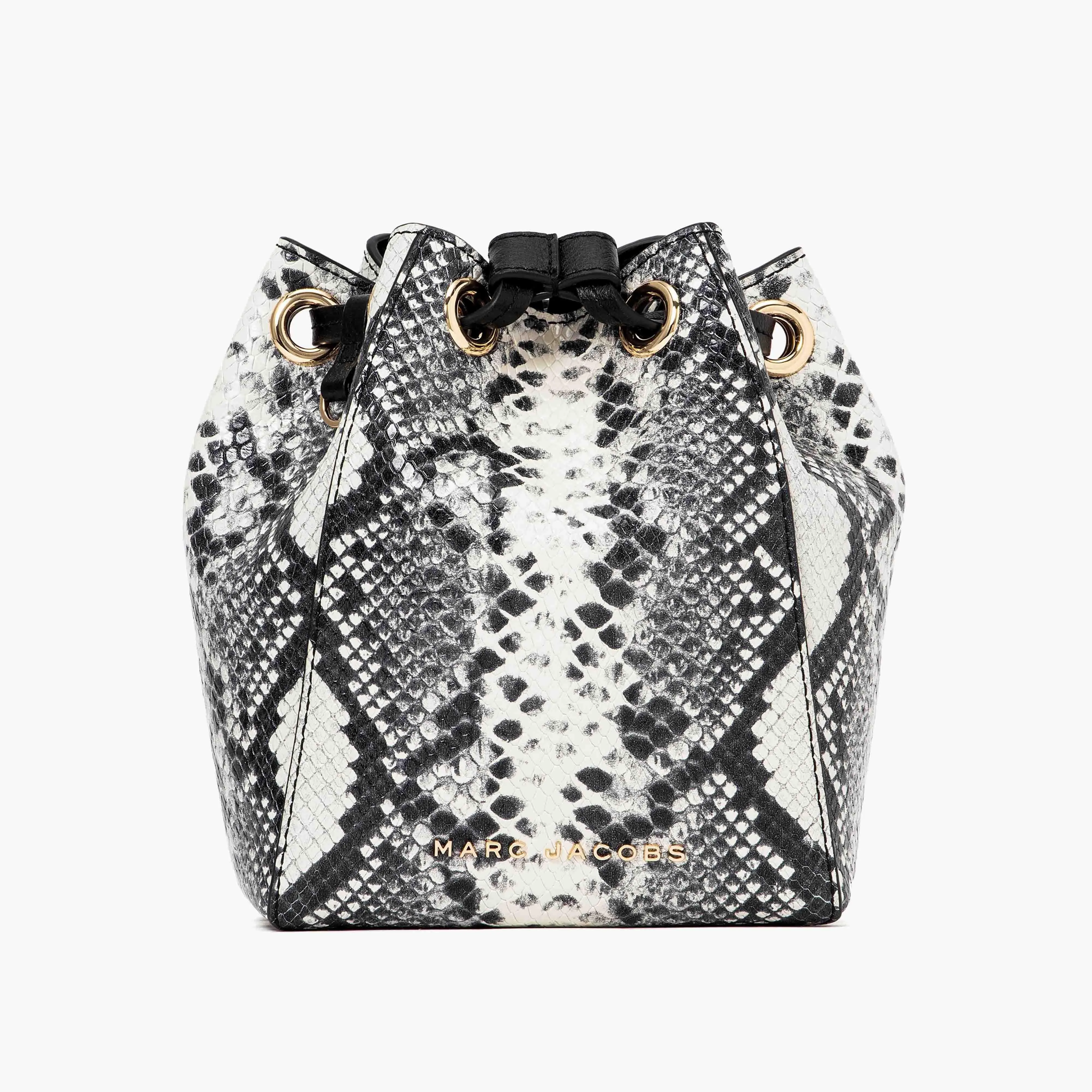 The Python-Embossed Bucket Bag