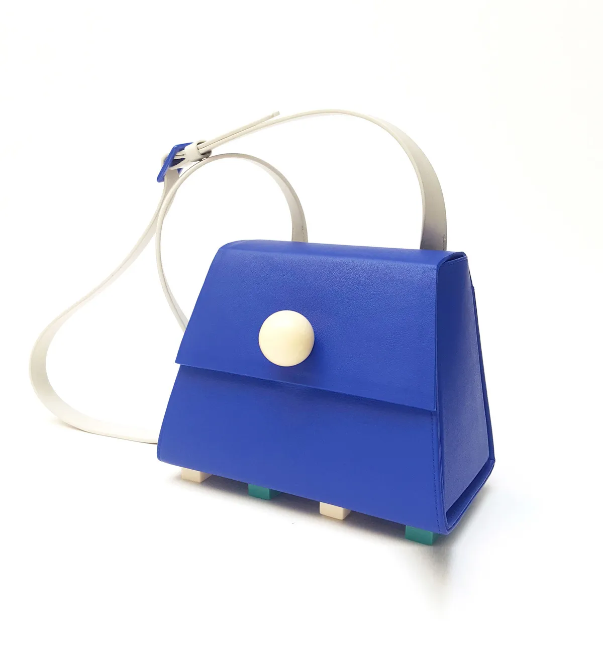 The trapezoid shoulder bag - Blue