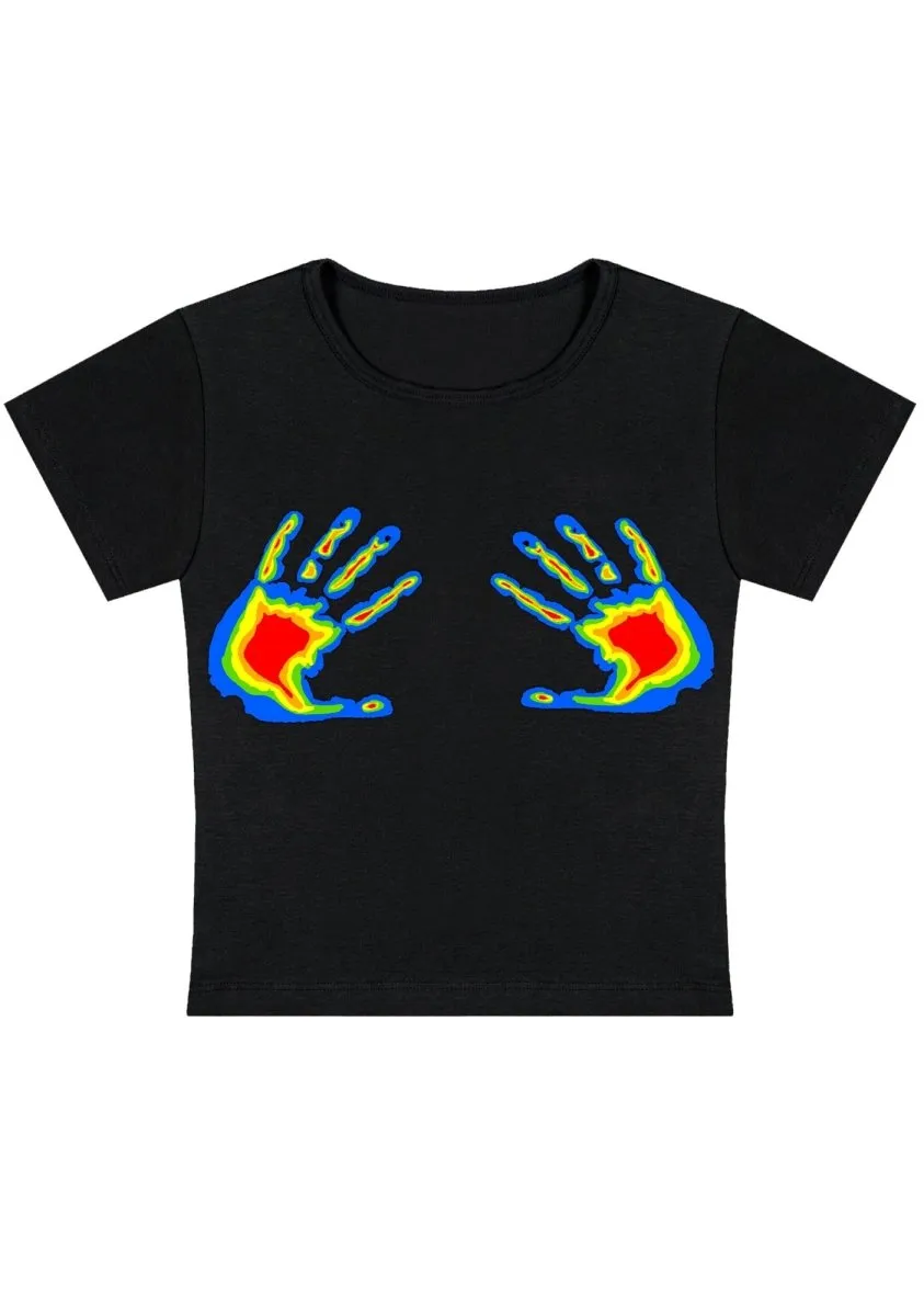 Thermal Hands Y2k Baby Tee