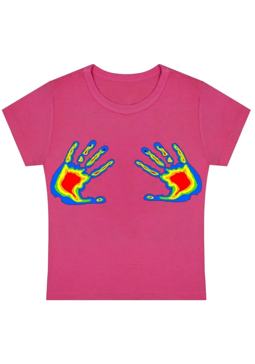 Thermal Hands Y2k Baby Tee