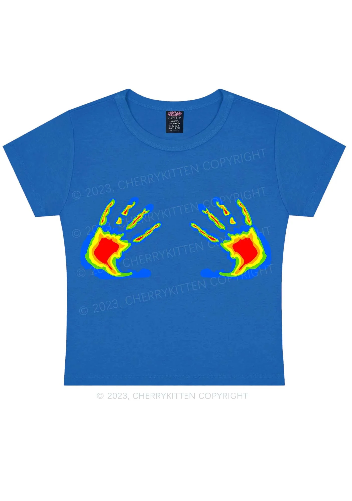 Thermal Hands Y2k Baby Tee