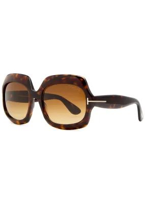 TOM FORD Ren oversized sunglasses  -                         -                     -                