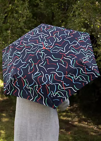 Totes Eco-Brella® Supermini Ribbon Print Umbrella | Kaleidoscope