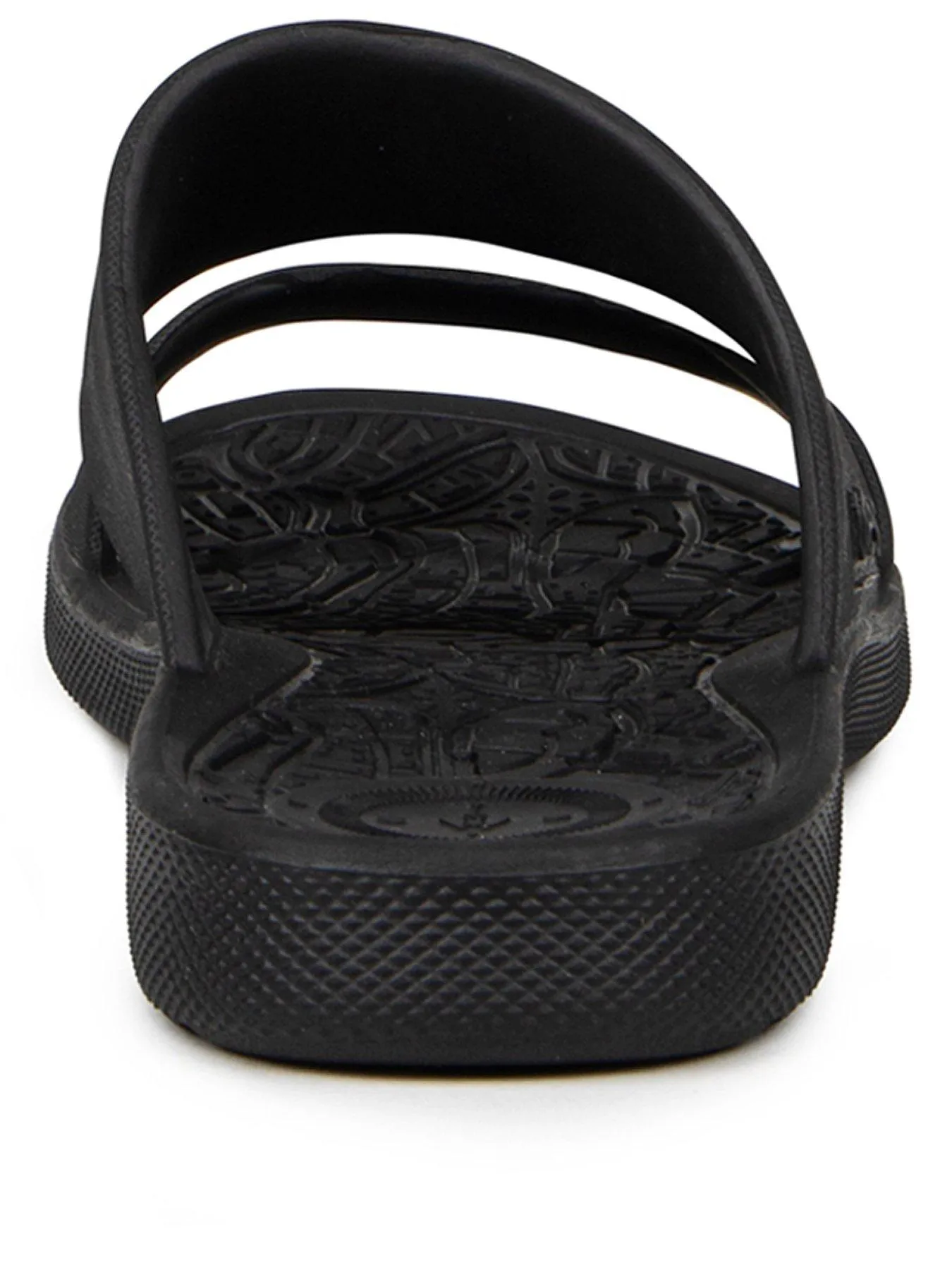 TOTES Ladies Solbounce Double Strap Slide Sandals - Black