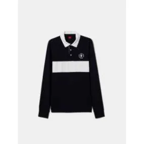 Two-tone long-sleeved polo