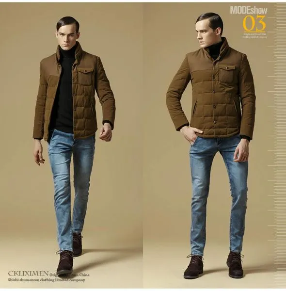 Two tone Padded jacket for men with Chest pocket