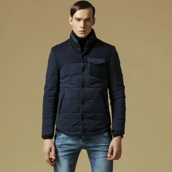 Two tone Padded jacket for men with Chest pocket