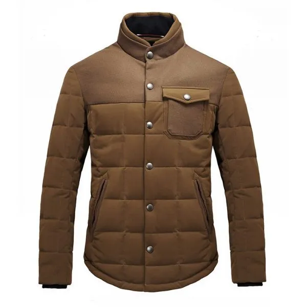 Two tone Padded jacket for men with Chest pocket